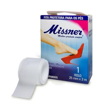 Imagem de Fita Protetora Para Pés Transparente Missner - 10 Unidades