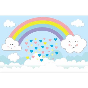 Imagem de Painel de Lona Chuva de Amor Menino - Fabrika de Festa, 150x100cm