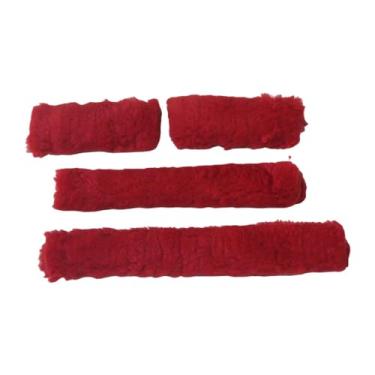 Imagem de Generic 4x para cabrestos de cavalo Tubos para cabrestos de cavalo Macios Fácil Manutenção Leve Equipamento para cavalos protetoras respiráveis, Vermelho