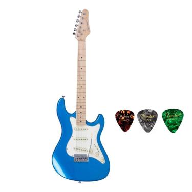 Imagem de Guitarra Strinberg Strato Sts100 Mbl Azul + Palheta
