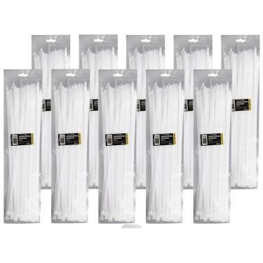 Imagem de Abraçadeira Nylon Enforca Gato 7,6X400Mm Branco Com 1000 Un