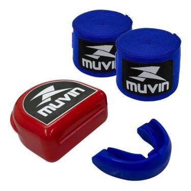 Imagem de Kit Bandagem Elástica 5M + Protetor Bucal Profissional Muvin