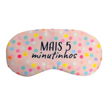 Imagem de Máscara de Dormir com Gel mais 5 minutinhos rosa bolinha confortável viagem elástico