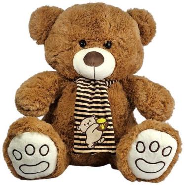 Imagem de Urso de Pelúcia Grande Com Cachecol de Luxo Lindo Amor Fofo - Sunn Toy