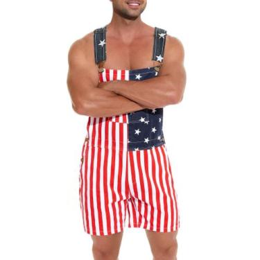 Imagem de Macacão Festival Bib OeyFnbmo para homens, shorts e macacão