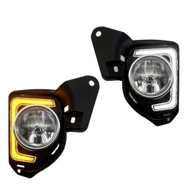 Imagem de Faróis de neblina de LED compatíveis com Toyota Hiace 2014-2018 com seta DRL, conjuntos de lâmpadas de neblina com interruptor e chicote de fiação