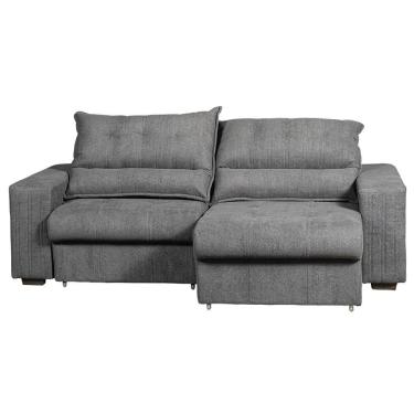 Imagem de Sofa Retratil e Reclinavel Balli 3 Lugares 2,30m Bipartido em Tecido Boucle Suporta 120kg por Assento