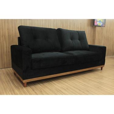 Imagem de Sofá 3 Lugares Living 2,15 m Preto 504 Milena