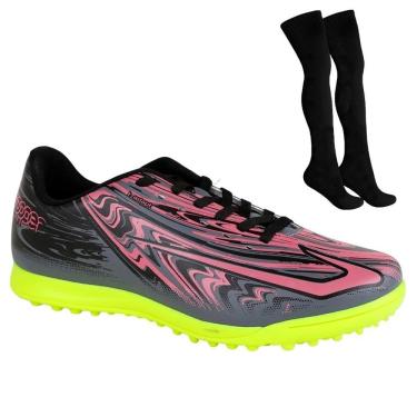 Imagem de Kit Chuteira Society Topper Strike V Infantil + Meião