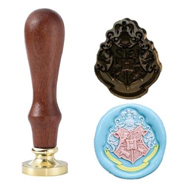 Imagem de Ychostamp Carimbo de lacre de cera – selo de lacre escolar com personagens H, carimbos de crachá da Magic Academy para convites de festas, cartas, artesanato faça você mesmo