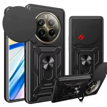 Imagem de Capa Capinha Case Para Realme 12 Pro Plus - Protetora Resistente Anti Impacto Queda Armadura Militar Cor:preto