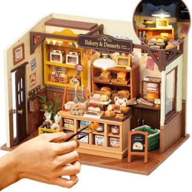 Imagem de Kit de casa em miniatura ROBOTIME DIY Mini Dollhouse Tiny Store