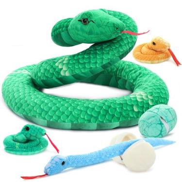 Imagem de Bicho de pelúcia MoriSmos Giant Snake Mommy com bebês e ovos
