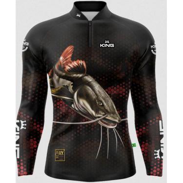 Imagem de Camiseta de Pesca Proteção Solar UV 50+ King Brasil (KFF647N)