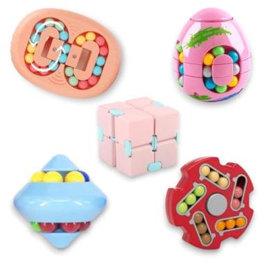 Imagem de Kit de Brinquedos Sensoriais, 5 Peças, Fidget Toys com Gyro Puzzle, Ovo Sensorial, Pião Mágico, Cubo Infinito Antiestress