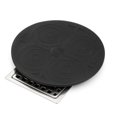 Imagem de Protetor de Ralo Redondo Multiuso 17cm em PVC Preto Tampa Vedante para Ralos de Banheiro, Cozinha e Lavanderia Evita Mau Cheiro Baratas e Entupimentos