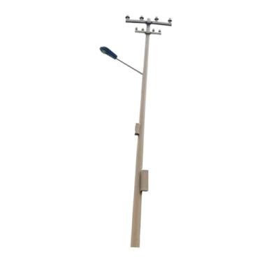 Imagem de Fenteer Decoração de poste de energia em escala HO 1/87, acessório de modelo, decoração de cenário, poste telefônico para trens modelo, arquitetura,