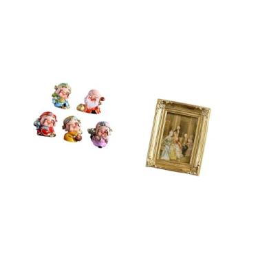 Imagem de Fenteer Porta-retratos de Resina para Fotos Do Da Fortuna, Porta-cartões, Mini Estátua, Porta-retratos de Vidro Frontal, Escultura de Mesa para Decoração