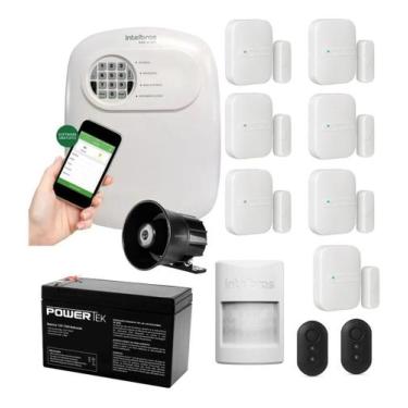 Imagem de Kit Alarme Intelbras Monitorado App Celular 8 Sensor Sem Fio
