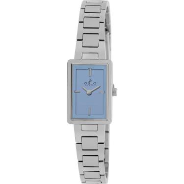 Imagem de Relógio Oslo Feminino Ref: Olbsssvx0002 A1sx Slim Prateado Retangular