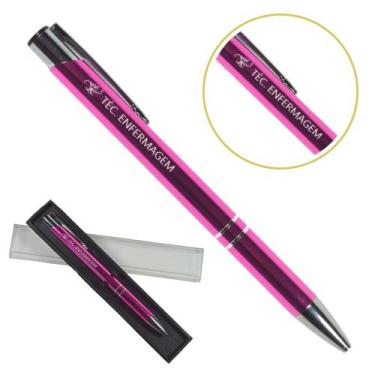 Imagem de Caneta Personalizada Cursos Metal Profissional Coloridas Téc. Enfermag