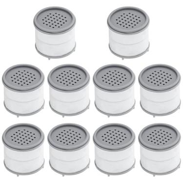 Imagem de Pacote com 10 cartuchos de filtro de torneira de água para pia, substituição de filtro de água de torneira para torneira, cozinha, banheiro, filtro de pia remove flúor de cloro, metais pesados, água