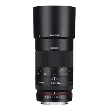 Imagem de Samyang Lente macro teleobjetiva de quadro completo F2.8 ED UMC de 100 mm para câmeras Pentax Digital SLR