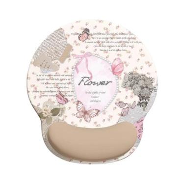 Imagem de Mouse pad de descanso de pulso Spring Butterfly and Flower 188x227mm -
