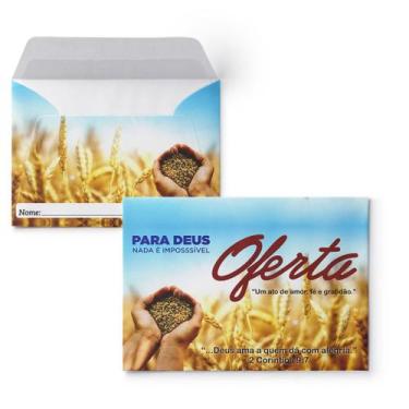 Imagem de Envelope Colado Oferta Para Deus - 100 Unidades - no-brand