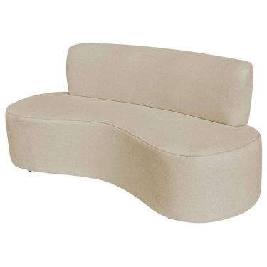 Imagem de Sofá Curvo 3 Lugares Amsterdã 180cm Suede Cor Bege Tca 941