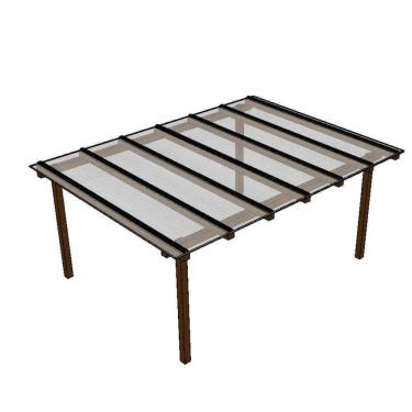 Imagem de Kit Policarbonato Cristal 6mm 4,00m X 2,00m - Perfis Naturais