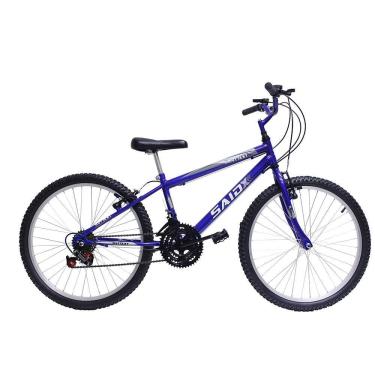 Imagem de Bicicleta Aro 24 Masculina Infantil 18 Marchas Said-x Azul