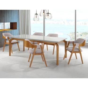 Imagem de Mesa De Jantar Sofia Tampo Vidro 1.60x0,90