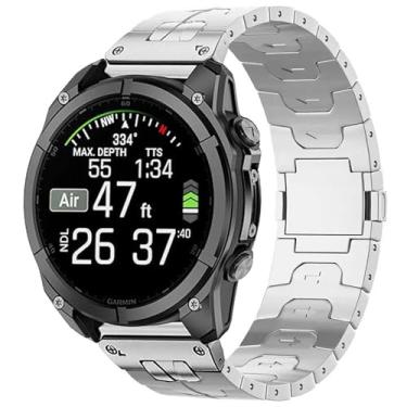 Imagem de NeXStrix Pulseira magnética de metal de titânio de 22 mm compatível com Garmin Tactix 8 de 47 mm/Instinct 3 de 45 mm/Fenix 8 de 47 mm/Forerunner 965, pulseira de ajuste rápido de 26 mm para Tactix 8