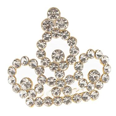 Imagem de barenx Tiara de princesa com pente para lembrancinhas de festa de casamento - conforme descrito, dourada