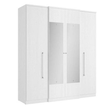 Imagem de Guarda Roupa Casal Splendore Glass 4 Portas Branco Acetinado - Thb