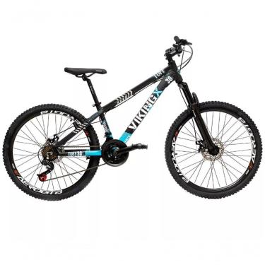 Imagem de Bicicleta Vikingx Aro 26 Câmbios Importado 21V Aero Preto Azul