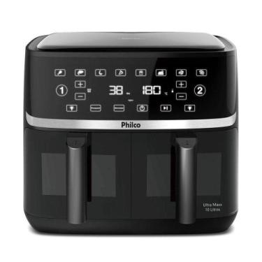 Imagem de Air Fryer Philco 10L Cesto Duplo 2000W PAF10A 110V, Preto, 110 V