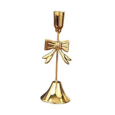 Imagem de Generic Suporte de vela de metal decorativo, castiçal para lareira, mesa, sala de estar, festa e decoração de casa, M