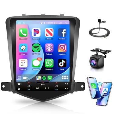 Imagem de KYNNT Android 15 [8Core 4G + 64G] Estéreo automotivo sem fio para Chevy Cruze J300 2009-2014, Android Auto, 5G WiFi GPS, Bluetooth 5.0, tela sensível ao toque IPS de 9,7 polegadas, câmera de backup