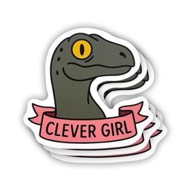 Imagem de (3 peças) Adesivo de menina inteligente frases motivacionais sarcásticas decalque de vinil com citação humorística para Kindle, laptop, garrafa de água, capacete rígido de telefone, adesivo de citação