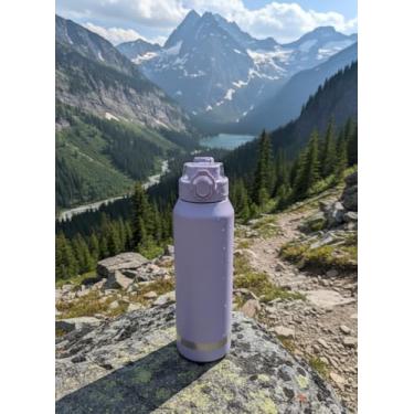 Imagem de Garrafa Térmica com Tampa Flip, Aço Inoxidável, Design Minimalista para Água e Café, Portátil