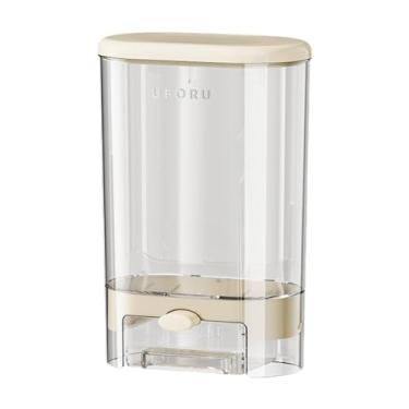 Imagem de Bothyi Caixa para detergente líquido com tampa, dispensador para grãos secos, recipiente hermético para sabão em pó e arroz, Branco