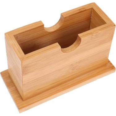 Imagem de Porta-Guardanapos de Bambu 16x6x9 cm – Design Quadrado, Natural, Decorativo e Durável