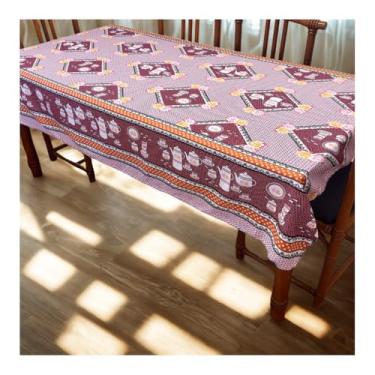 Imagem de Toalha de Mesa Retangular 6 Lugares 200 x 140cm Tecido Oxford Fácil de Limpar – Mesa Jantar Elegante (Modelo - 5)