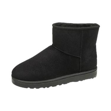 Imagem de Botas De Inverno Unissex De Camurça Tamanho Grande Masculinas Slip on 