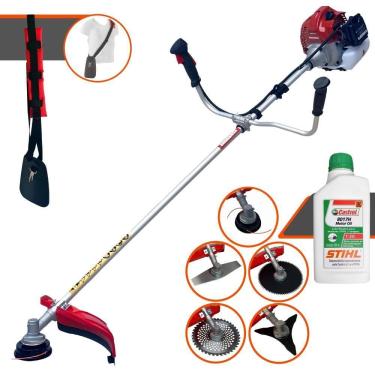 Imagem de Roçadeira Kawashima Bcj431-l 43cc 1,7hp 5 Em 1 + Óleo Stihl