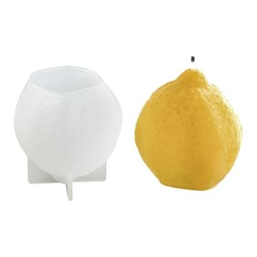 Imagem de UR URLIFEHALL 1 molde de vela de limão 3D em forma de fruta molde de gesso de silicone para aromaterapia, sabonete, velas domésticas, artesanato decorativo