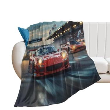 Imagem de HouLaiZhe Cobertor Super Macio Flanela Corrida Rx7 Esportes JDM Cobertor Leve de Refrigeração para Sofá-Cama Cadeira Sofá Carro Viagem ao Ar Livre Leve Quente 76 cm x 101 cm
