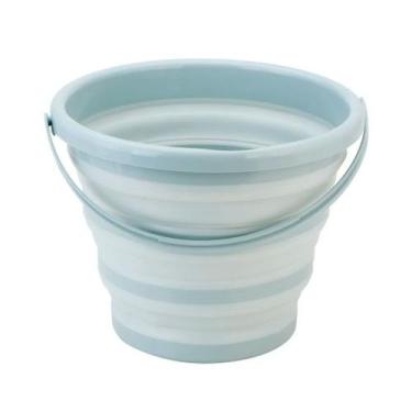 Imagem de Balde Silicone Dobrável Retrátil 10 Litros - HX, Branco